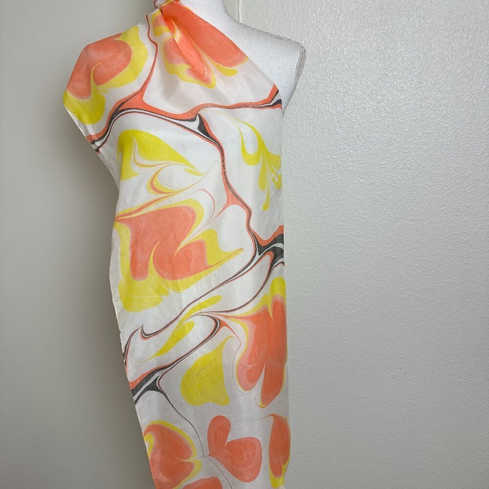 Silk Scarf  12" x 70" - Picture 2 of 6